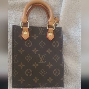 Brown and Tan Monogram Tote